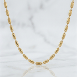 Cadena Rustica Adige 9.35g / 65cm / 3mm Lisa Oro Amarillo 18K