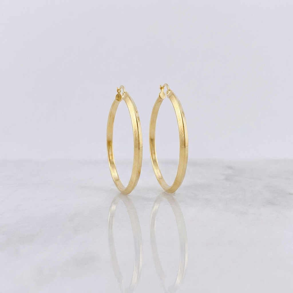Candongas Clau 4.05gr / 5cm / Oro Amarillo 18K