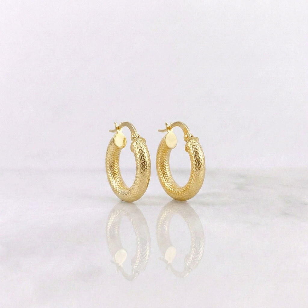 Candongas Jass Punteada 2.25gr / 2cm / Oro Amarillo 18K