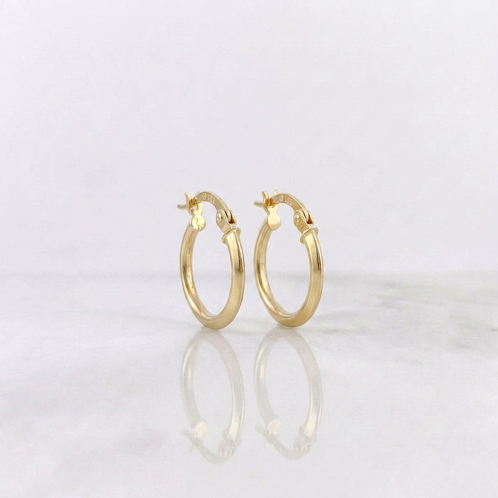 Candongas Clau Mini 0.8 g / 1.4 cm Oro Amarillo 18K