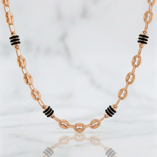 Cadena Rustica Barril GC 18.1g / 75cm / 4.6mm Oro Rosa 18K