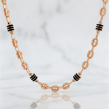 Cadena Rustica Barril GC 18.1g / 75cm / 4.6mm Oro Rosa 18K