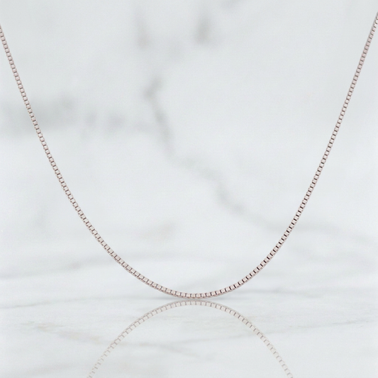 Cadena Veneciana 1.1g / 40cm / 0.5mm Oro Blanco 18K