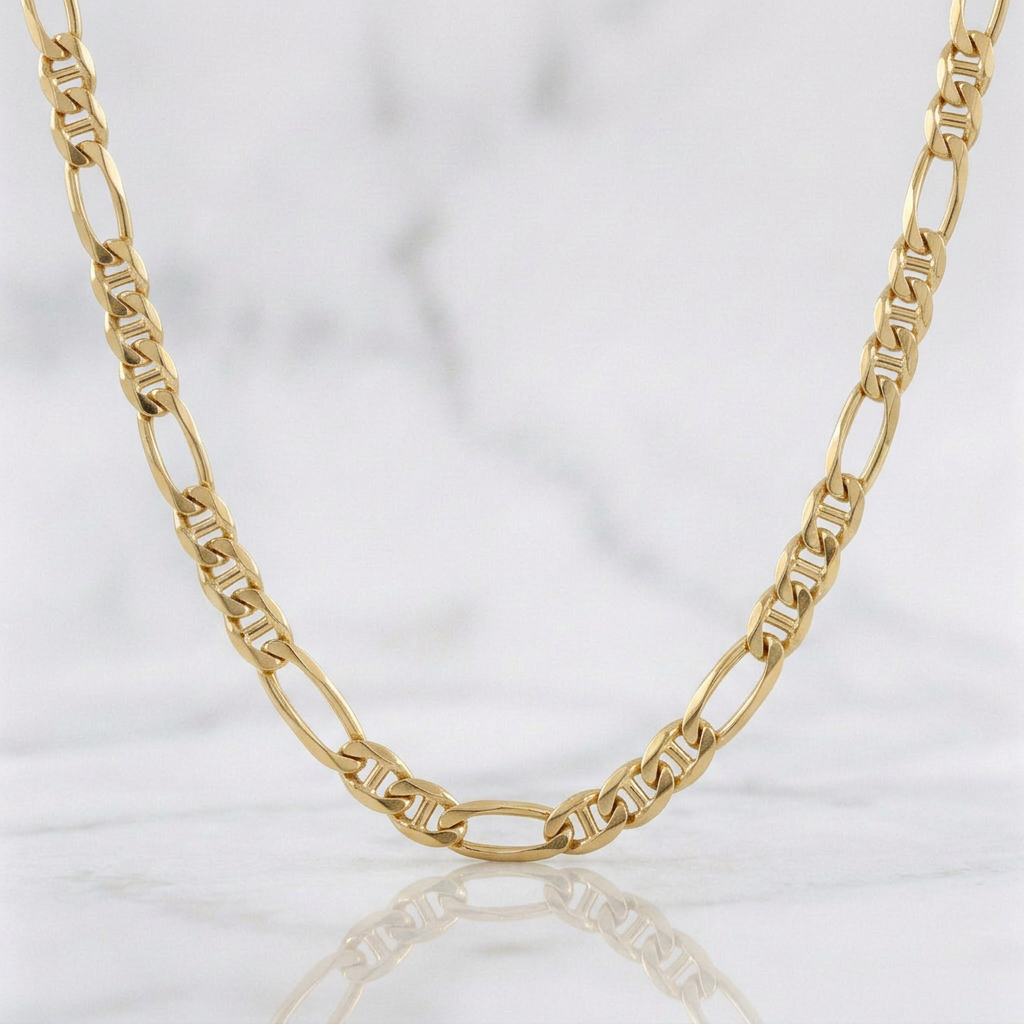 Cadena Figaro 18.6g / 60cm / 3.7mm Oro Amarillo 18K