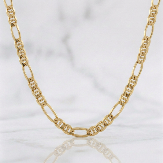 Cadena Figaro 18.6g / 60cm / 3.7mm Oro Amarillo 18K