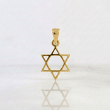 Dije Estrella de David 1.3g / 2.5cm Oro Amarillo 18K