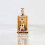 Dije Virgen María 12.35 g / 4.5 cm Dos Oros Amarillo Blanco 18K
