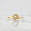 Anillo Destellos Corazón 1 g / T7 1/4 Oro Amarillo 18K