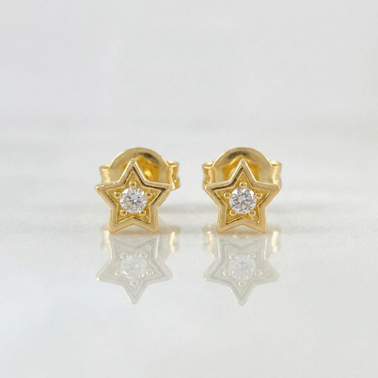 Topos Estrella Tupida 0.75g / 5.8mm Oro Amarillo 18K
