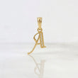 Dije Letra Cursiva a 0.95g / 2.3cm Oro Amarillo 18K