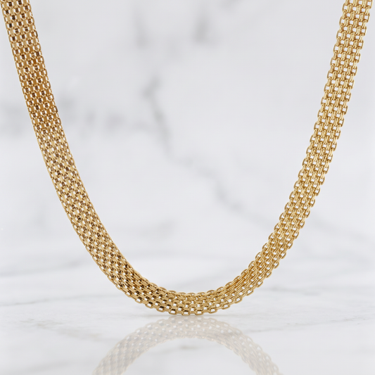 Cadena China 20.8g / 60cm / 6.4mm Oro Amarillo 18K
