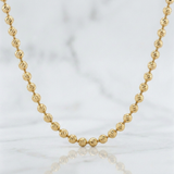 Cadena Militar 6mm Diamantada 47.75g / 65cm / 6mm Oro Amarillo 18K