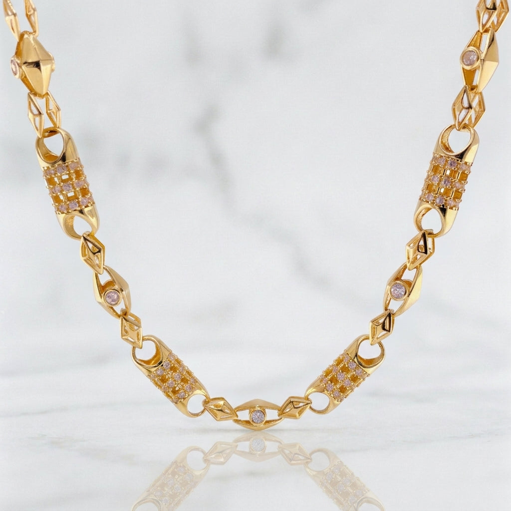 Cadena Rustica Dorada Imperial 50g / 65cm / 5.85mm Oro Amarillo 18K