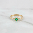 Anillo Solitario Esmeralda 16Pts 1.6gr / T6 1/2 / Oro Amarillo 18K %