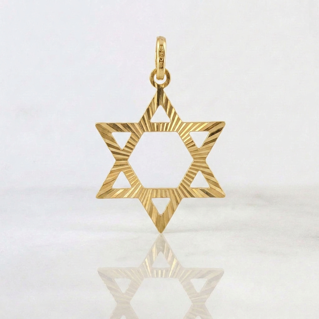 Dije Estrella De David 2 g / 3.3 cm Oro Amarillo 18K