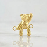 Herraje Oso Mano Arriba 0.5g / 1.4cm Oro Amarillo 18K