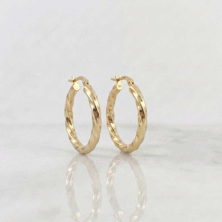 Candongas Kari 2.25gr / 2.6cm / Oro Amarillo 18K