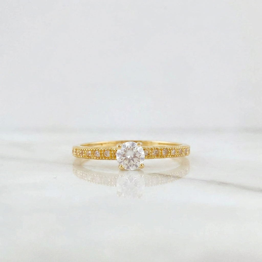 Anillo Solitario Churumbela 1.35g / T6 3/4 Oro Amarillo 18K