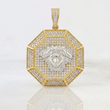 Dije Medusa 11.15gr / 4cm / Dos Oros Amarillo Blanco 18K