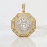 Dije Medusa 11.15gr / 4cm / Dos Oros Amarillo Blanco 18K