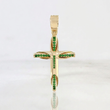 Dije Cruz Resplandor Esmeraldas 63pts 11.6g / 5.4cm Oro Amarillo 18K