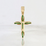 Dije Cruz Resplandor Esmeraldas 63pts 11.6g / 5.4cm Oro Amarillo 18K