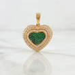 Dije Halo Corazón Tupido 9.75g / 3.5cm Oro Amarillo 18K