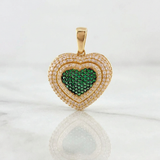 Dije Halo Corazón Tupido 9.75g / 3.5cm Oro Amarillo 18K