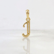 Dije Letra Cursiva J 0.8g / 2cm Oro Amarillo 18K