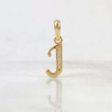 Dije Letra Cursiva J 0.8g / 2cm Oro Amarillo 18K