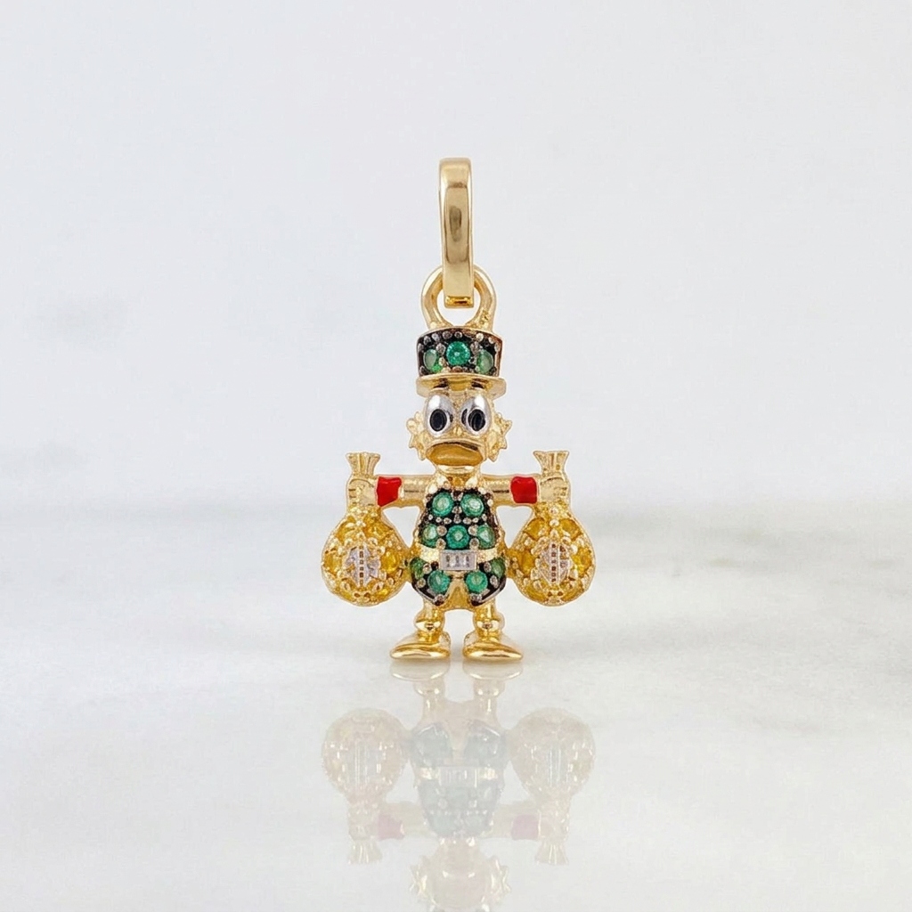 Dije Pato Bolsa Dinero 1.5gr / 2.4cm / Oro Amarillo 18K