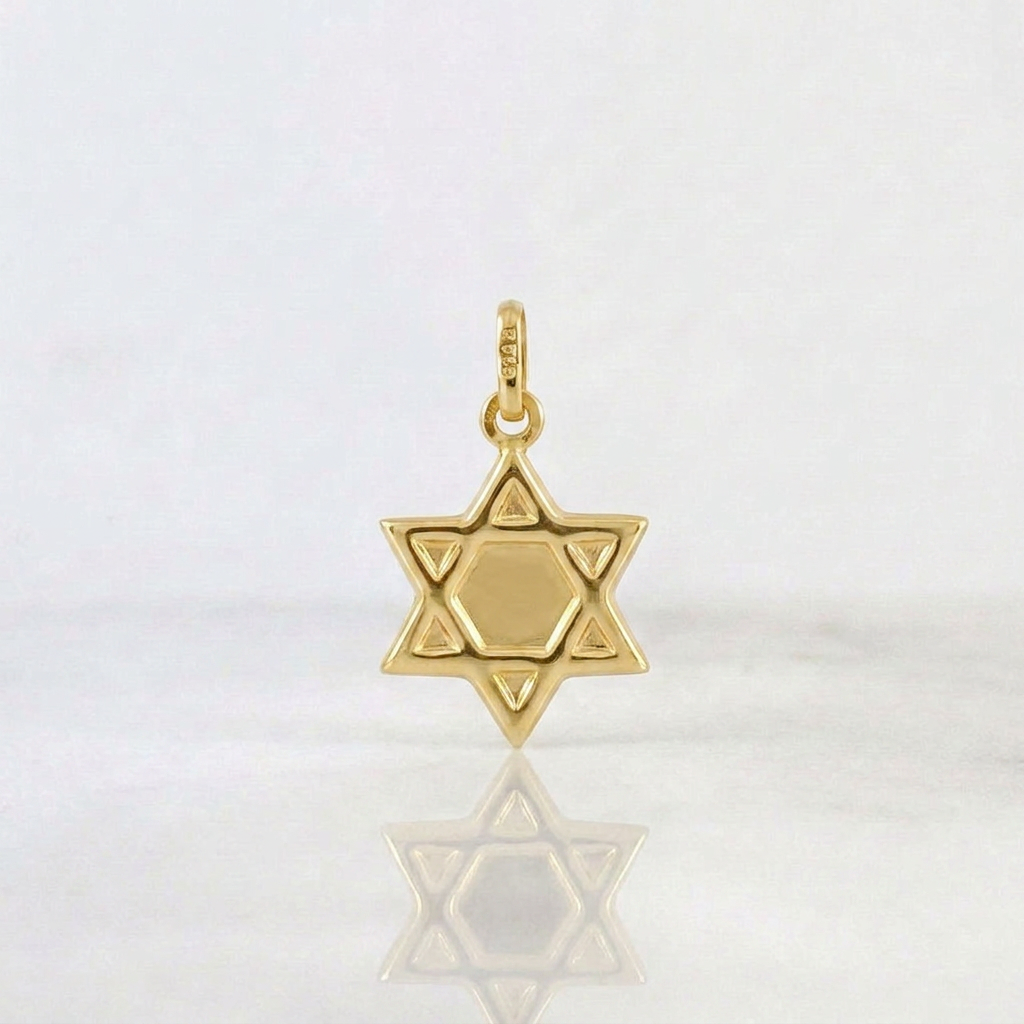 Dije Estrella de David 0.5g / 2cm Oro Amarillo 18K