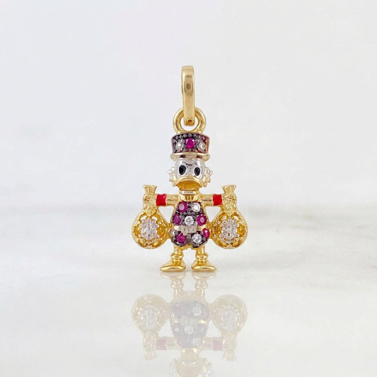 Dije Pato Bolsa Dinero 1.6gr / 2.4cm / Oro Amarillo 18K
