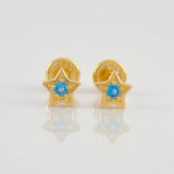 Topos Estrella Tupida 0.7g / 5.8mm Oro Amarillo 18K