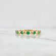 Anillo Cintillo Esmeralda 22pts Esmeraldas 7pts 2.25g / T6 1/2 Oro Amarillo 18K
