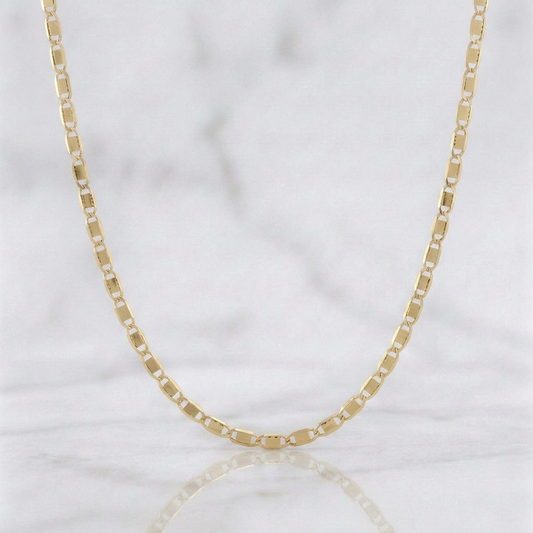 Cadena Escalera 1.8g / 50cm / 1.5mm Oro Amarillo 18K