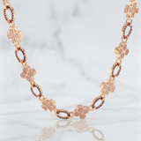 Cadena Rustico Cruz Trebol 51.65g / 70cm / 8.9mm Oro Rosa 18K