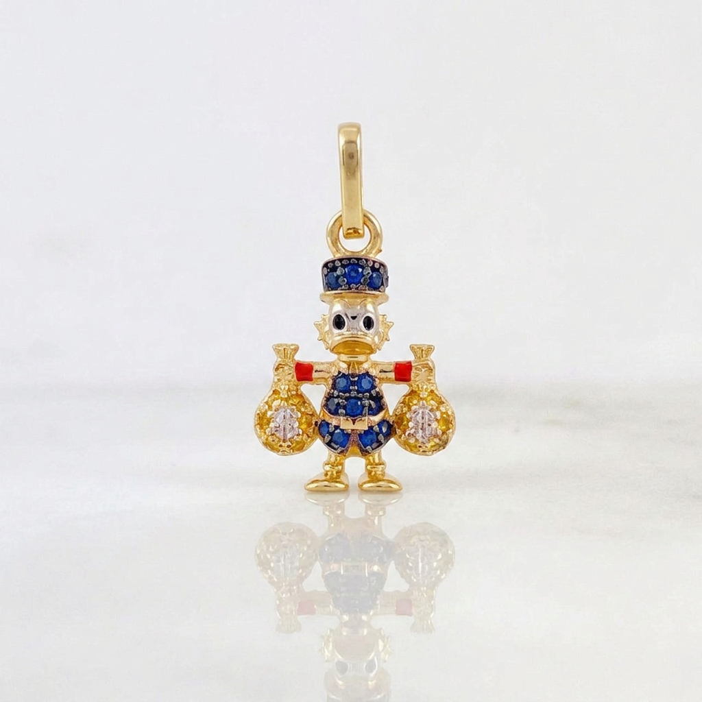 Dije Pato Bolsa Dinero 1.6gr / 2.4cm / Oro Amarillo 18K *