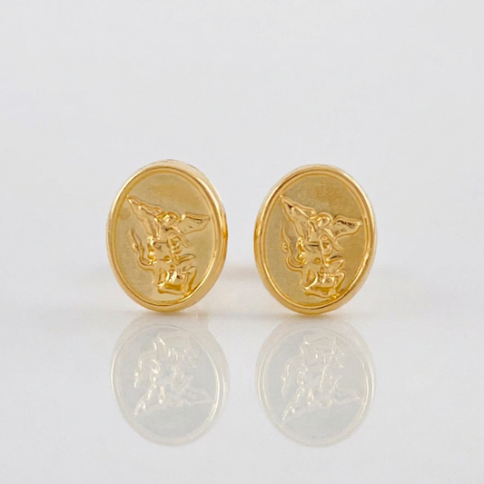Topos San Miguel Arcángel Mate 0.8 g / 9 mm Oro Amarillo 18K