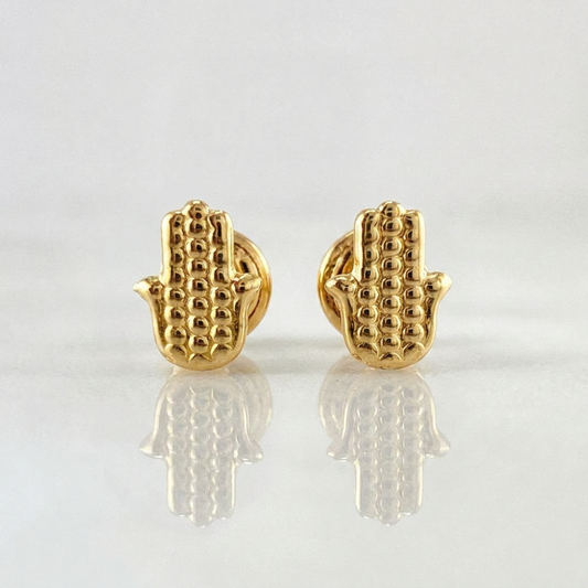 Topos Mano Hamsa 0.55gr / 7.1mm Oro Amarillo 18K