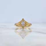 Anillo Solitario Marquesa 4.94gr / T6 1/4 / Diamante 0.46 Qts Oro Amarillo (Joya Oferta) &