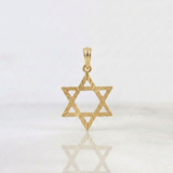 Dije Estrella David 1.85g / 3cm Oro Amarillo 18K