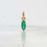 Dije Oval Esmeraldas 55 Pts 0.5gr / 1.3cm / Oro Amarillo 18K %