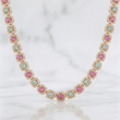 Cadena Tennis Moisanitas 2.665 qts 76.05g / 55cm / 7.36mm Oro Rosa 18K