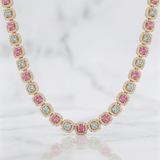 Cadena Tennis Moisanitas 2.665 qts 76.05g / 55cm / 7.36mm Oro Rosa 18K