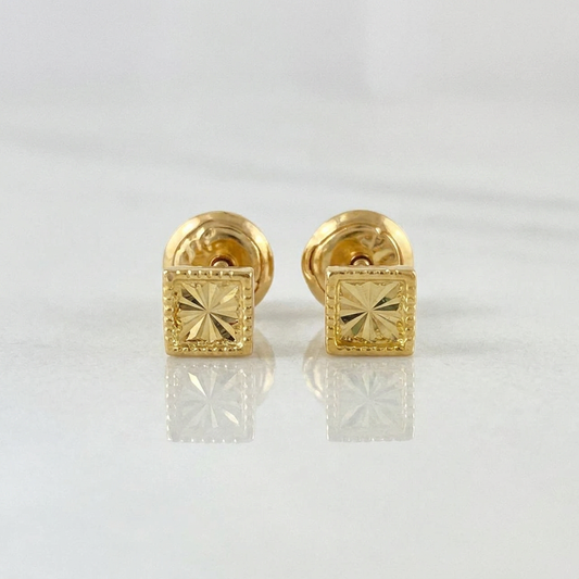 Topos Cuadrado 0.65gr / 3.9mm Oro Amarillo 18K