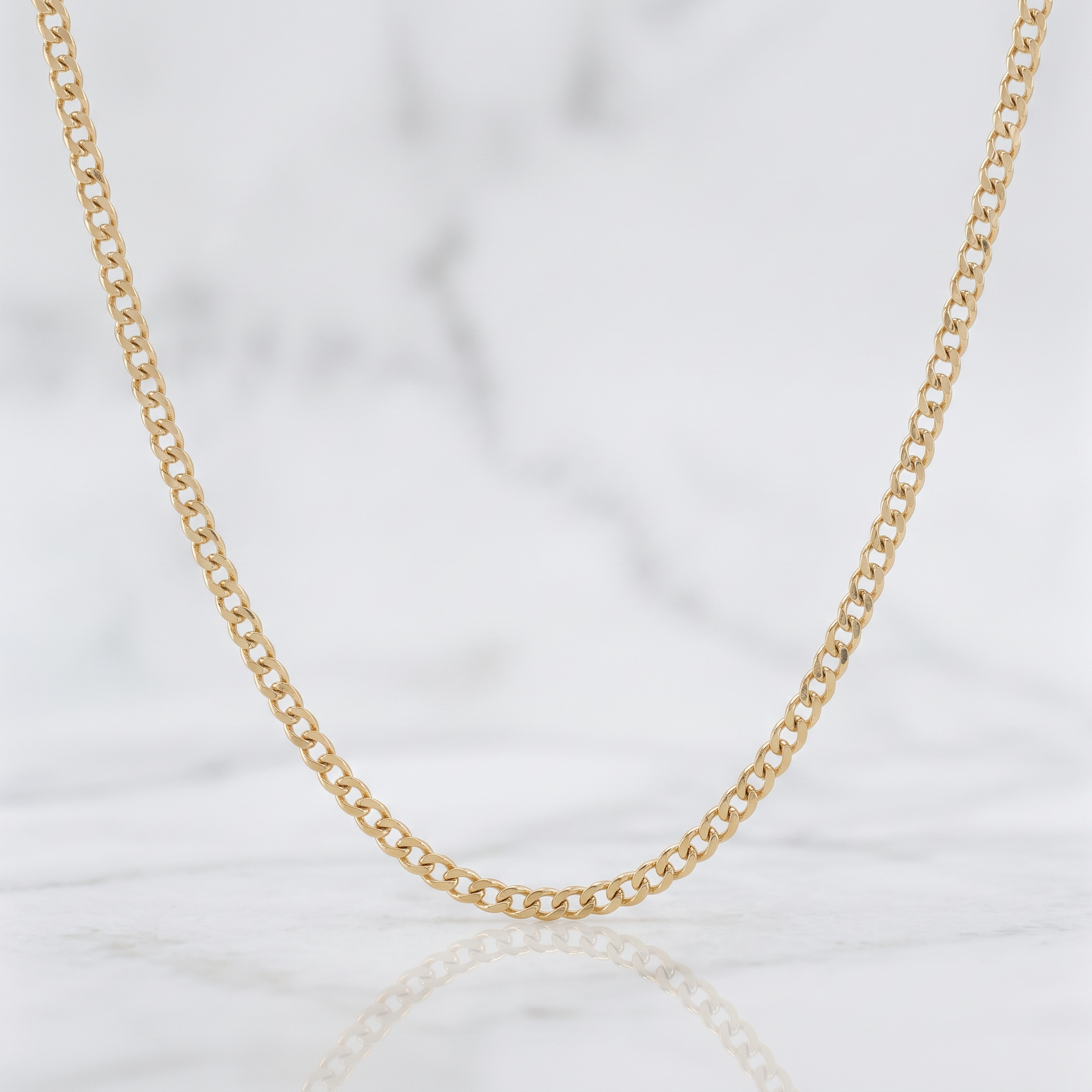 Cadena Panzer 6.65g / 60cm / 1.9mm Oro Amarillo 18K