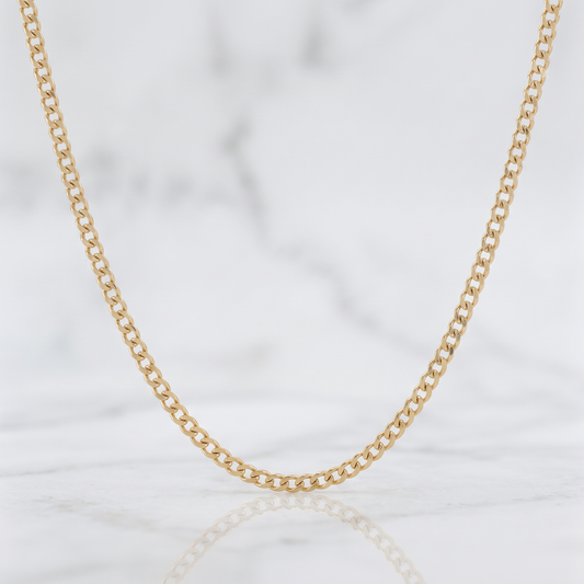 Cadena Panzer 6.65g / 60cm / 1.9mm Oro Amarillo 18K