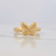 Anillo Mariposa Diamantada 0.7g / T5 Oro Amarillo 18K