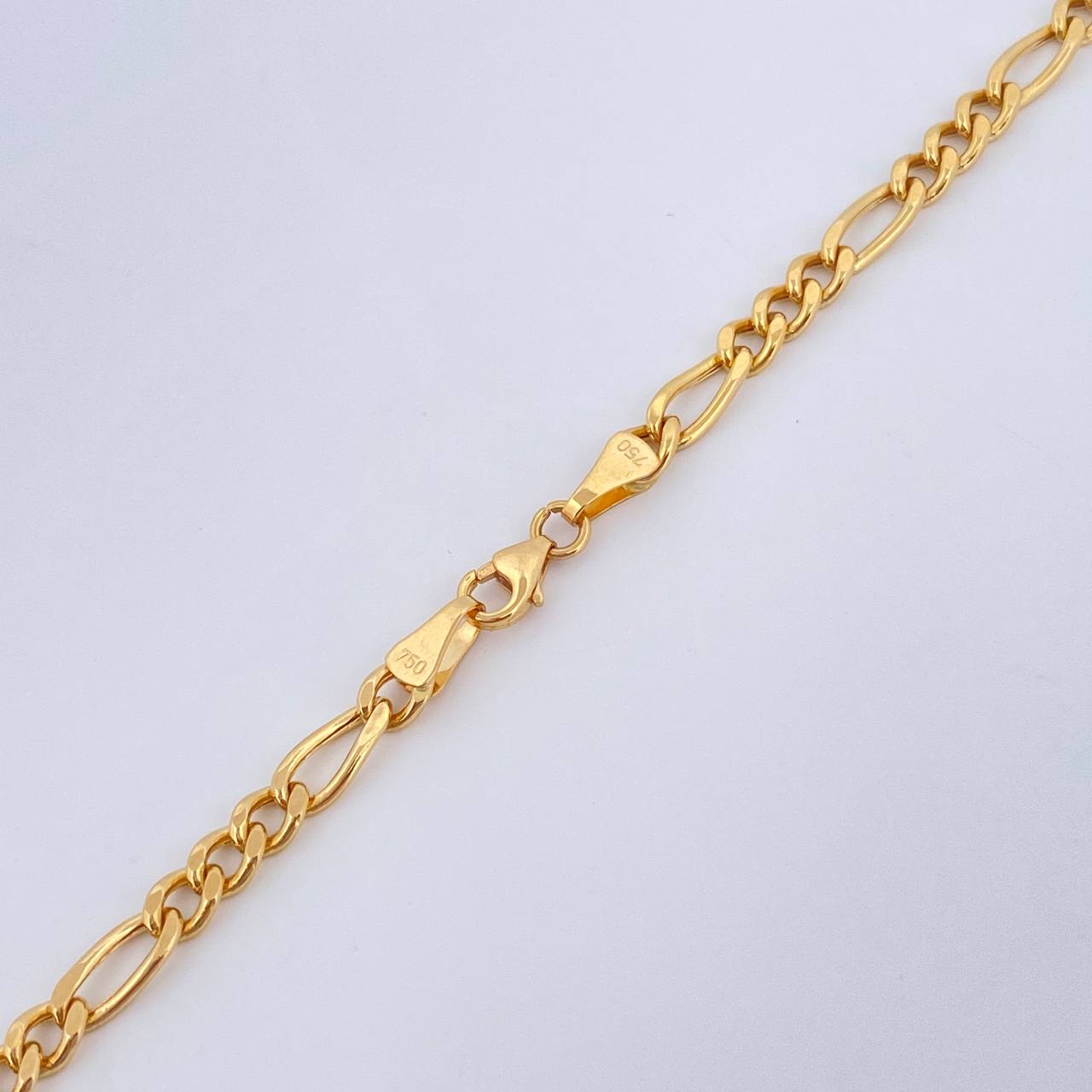 Cadena Figaro 11.15gr / 65.2cm / Oro Amarillo +1 18K &